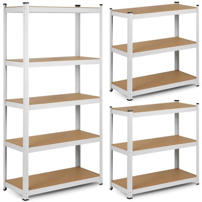 Étagère métallique - Humberg 4847 - 180x90x40 cm - 5 étagères - Blanc