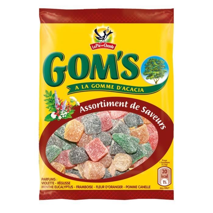 LA PIE QUI CHANTE Bonbons Gom's Assortiment de saveurs - 140 g