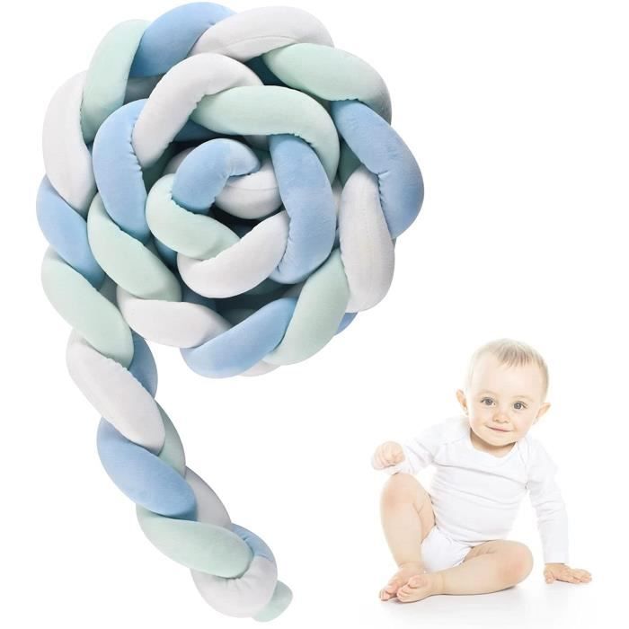 BesBet Tresse De Lit Bébé Anti-Collision 100cm - Protection Douce Pour Lit Et Canapé