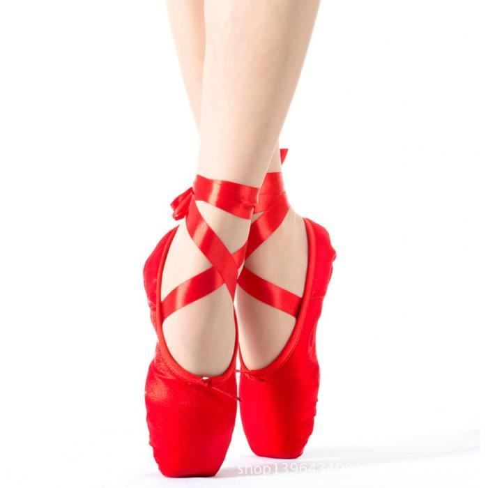 s.lemon Cuir Véritable Chaussons de Danse Chaussures de Ballet Pantoufles pour Les Filles Enfants