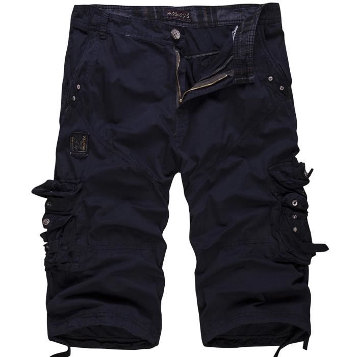 Pantacourt Homme Grande Taille Large En Conton Simple Flavor Bleu Fonce Cdiscount Pret A Porter