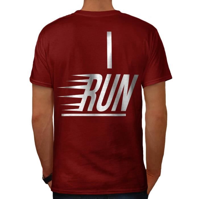 t-shirt homme rouge courir gym faire du jogging sport sport phrase s-5xl | wellcoda