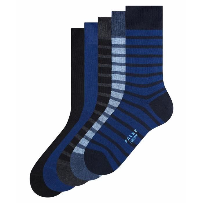 Falke Chaussettes Homme uni Paquet de 3 Bleu noir Cdiscount