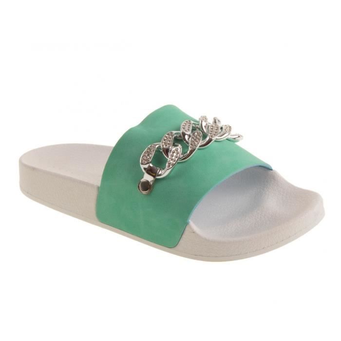 Claquette a strass femme clearance