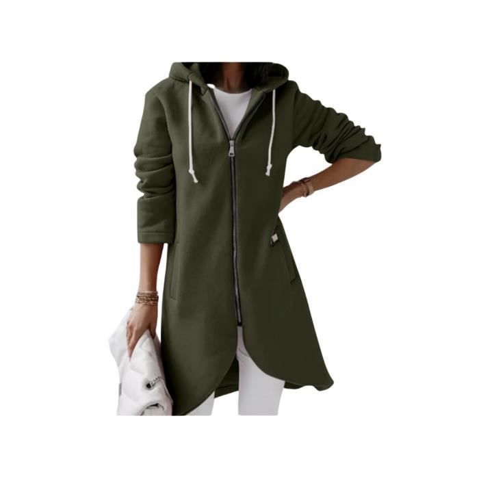 2023 Mode Sweat Capuche Femme Doubl Polaire Chaud Veste d hiver