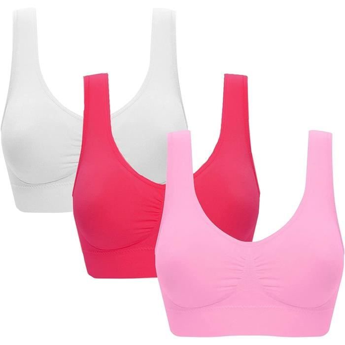 KFLY Lot De 3 Paires Coussinets De Soutien-Gorge Rembourrés Respirants - Amovibles Pour Sport Et Quotidien