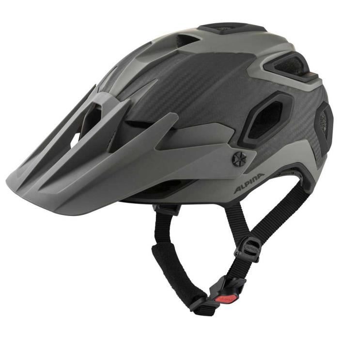Casque de vélo mixte ALPINA Rootage - Coffee/Grey Matt - Fibre de carbone, céramique, polycarbonate, COOLMAX
