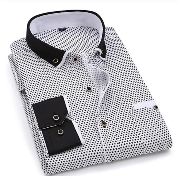 Chemise décontractée à manches longues pour homme ECELEN Slim