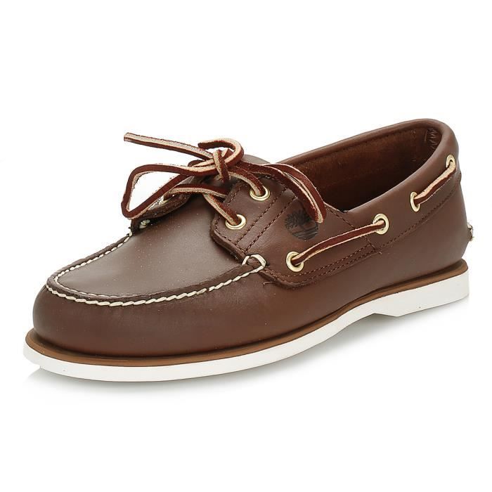 timberland bateau marron