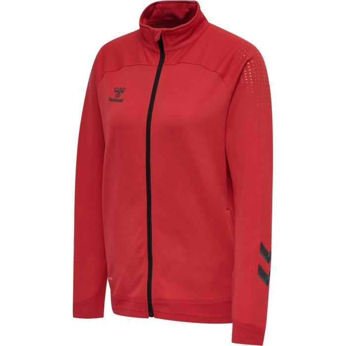 Veste zippée femme Hummel hml lead poly - rouge - 2XL - Multisport - Respirant