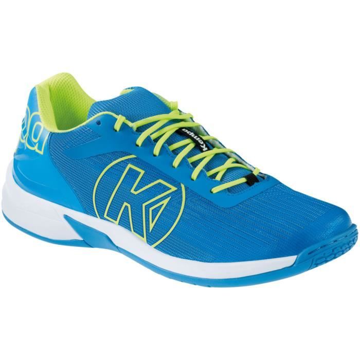 Chaussures de handball indoor Kempa Attack Three 2.0 Bleu Jaune Homme Taille 43 Stabilite et Confort Cdiscount Sport