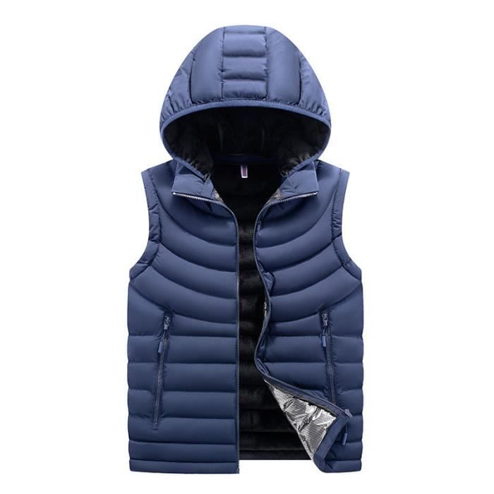 Gilet Sans Manches Homme Matelassé - Doudoune Légère, Fermeture Zippée, 4 Poches, Pour Extérieur Casual Et Sport