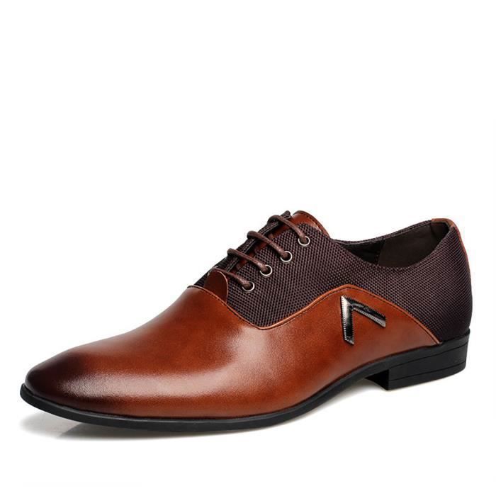 Escarpins Exte En Cuir Noir/brun - Taille 38, Talon Aiguille, Dos Nu Avec Gland - Fabriqué En Italie, Occasion