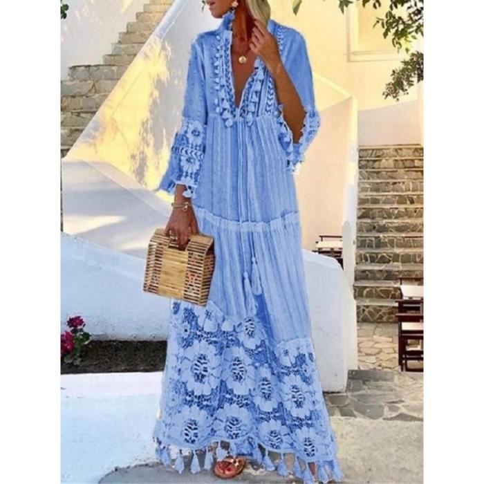 Robe longue grande taille boheme cheap