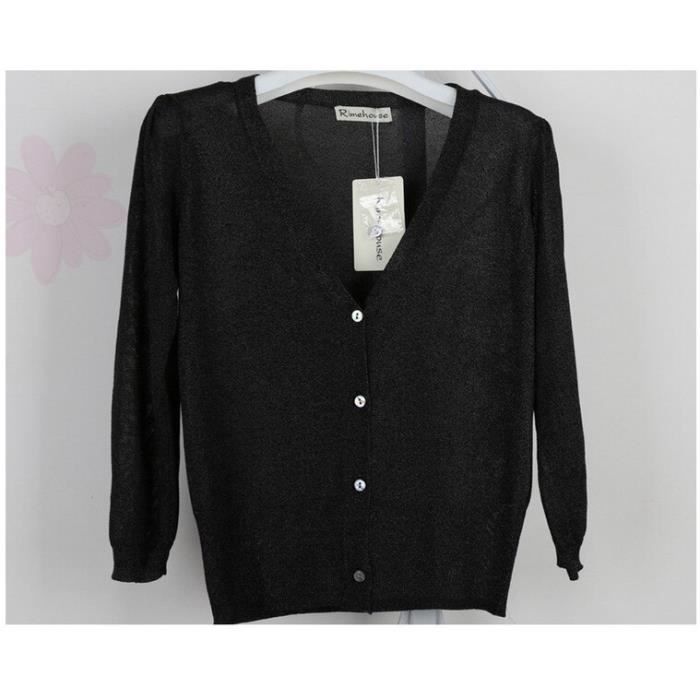 Gilet Cardigan Femme,Cardigans courts en soie glacée pour femmes