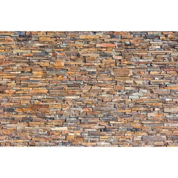 Plaque Murale Auto-adhésive Mosaik-Netzwerk - Ardoise Rouille Aspect Pierre - 200-07V7R_b