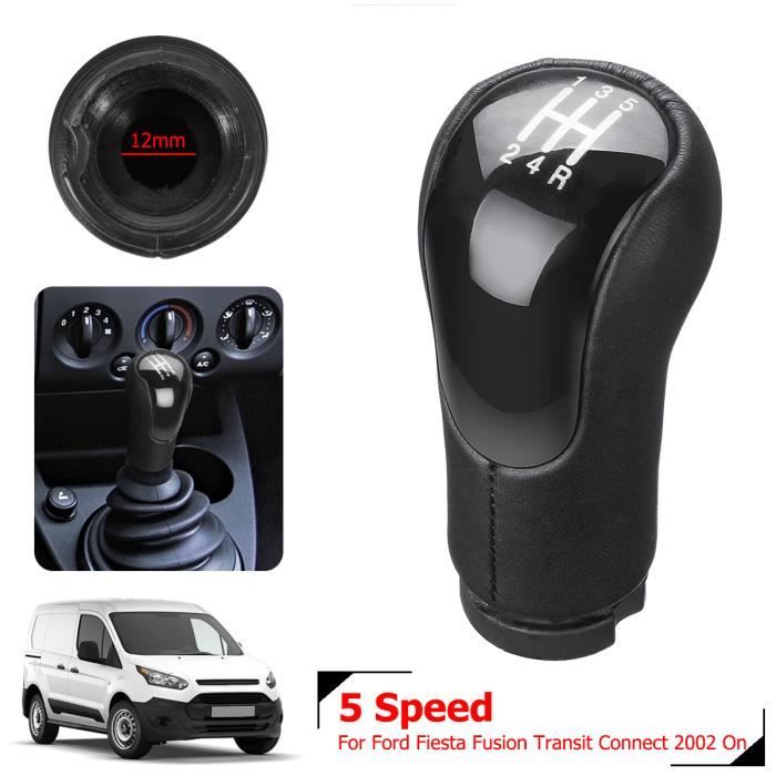Pommeau de Levier de Vitesse Bouton Tete Manette de Changement de Voiture /à 5 Vitesses pour C2 206 207 307 408 Noir + Argent