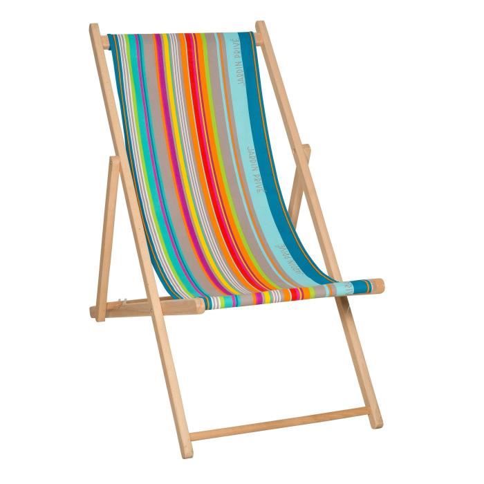 Jardin Prive Chilienne Multicolore Achat Vente Chaise Longue Chilienne Multicolore Cdiscount