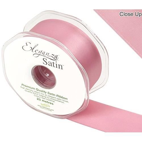 Ruban De Satin Double Face Argenté - 38 Mm X 20 M, Qualité Premium, Idéal Pour Loisirs Créatifs Et Décoration