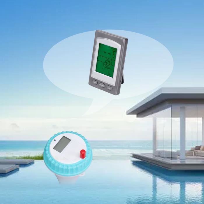 Thermomètre de Piscine Sans Fil, Thermomètre Numérique Flottant Sans Fil pour Piscine, Thermomètre de Piscine étanche IP67, Thermomètre d'eau Intérieur Extérieur pour Aquariums, Baignoires, étangs