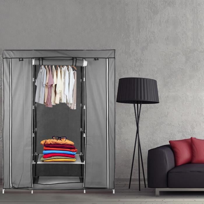 Armoire De Chambre Penderie Dressing Pliant 3 Colonne 5 Couches