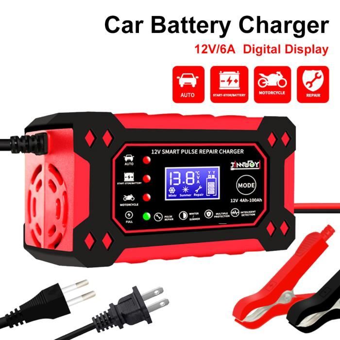 Chargeur Batterie Voitures Intelligent 12V 5A à 7 Étapes, Maintien de Charge  Batterie Voiture et Moto - Cdiscount Auto