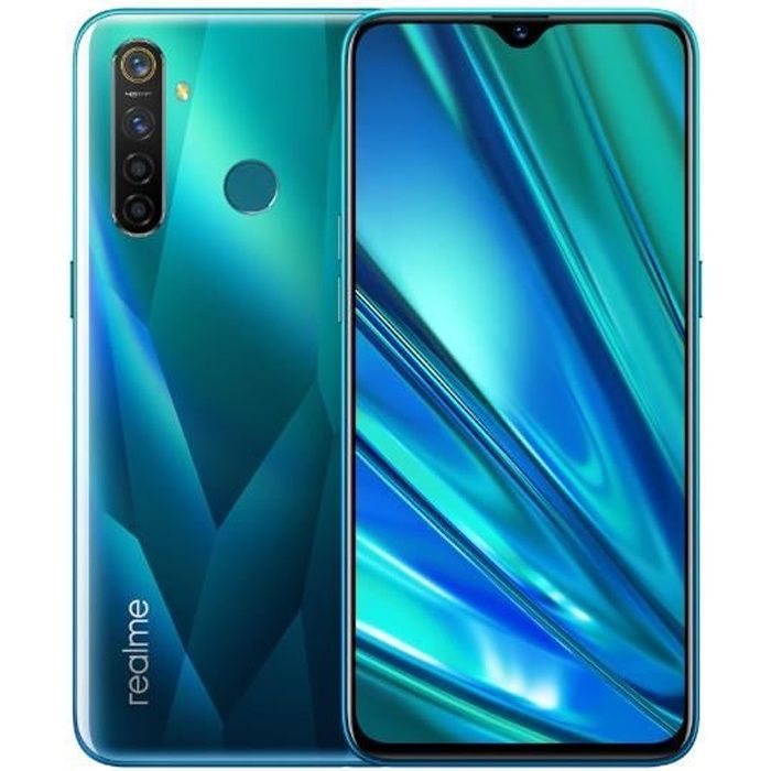 Vente Téléphone portable Realme 5 Pro 4Go/128Go Vert Cristal (Cristal Green) Dual SIM pas cher Vente Téléphone portable Realme 5 Pro 4Go/128Go Vert Cristal (Cristal Green) Dual SIM pas cher