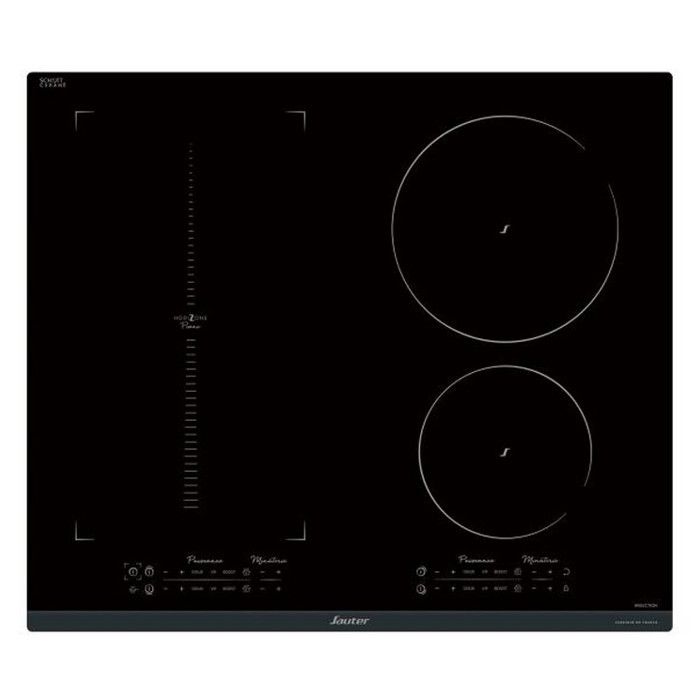 Table à Induction SAUTER SPI9648BP - 4 foyers - Noir - Commandes Avant