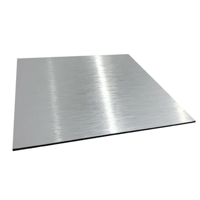 Panneau Composite Aluminium Brossé 2 mm90 x 40 cm (900 x 400 mm) 90 x 40 cm (900 x 400 mm)