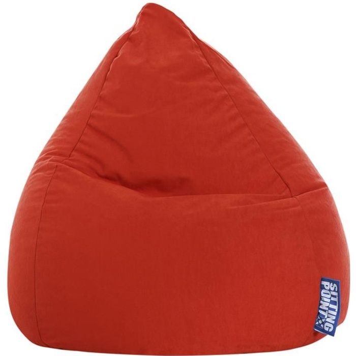 Pouf - SITTING POINT - Easy L - Tomate - Polyester - Contemporain - Design
