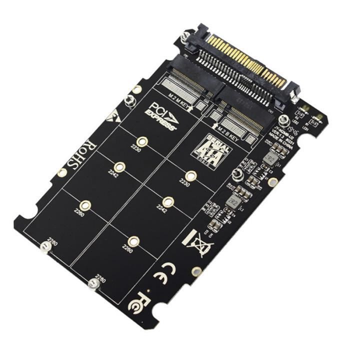 2 en 1 M.2 NVMe SATA U2PCB M.2 NVME SSD Clé M Clé B SSD Vers U.2