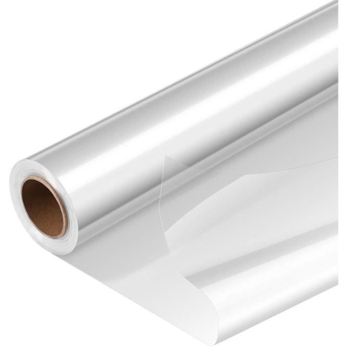Papier Cellophane Transparent 40cm X 30m - Emballage Cadeau, Fleurs Et Artisanat, OPP Qualité Premium