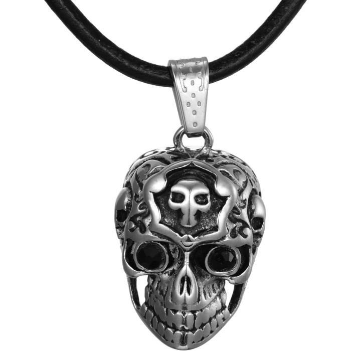 Créoles Tête De Mort FaithHeart – Acier Inoxydable 316L – Bijou Gothique Unisexe – Noir, Or, Argent