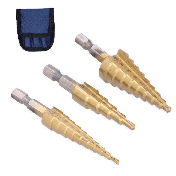 Foret Étagé BYUTFA - 5 Tailles (8-4mm à 12-8mm) - Pour Bois, Métal, Alu