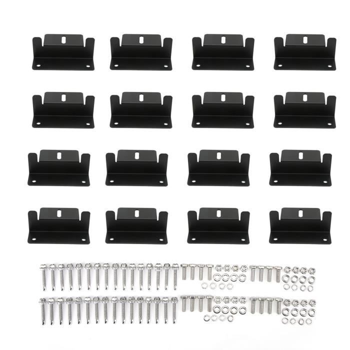 Kit de 8 Panneaux Photovoltaïques 270 W avec Support Aluminium, Câble Solaire et Kit de Mise