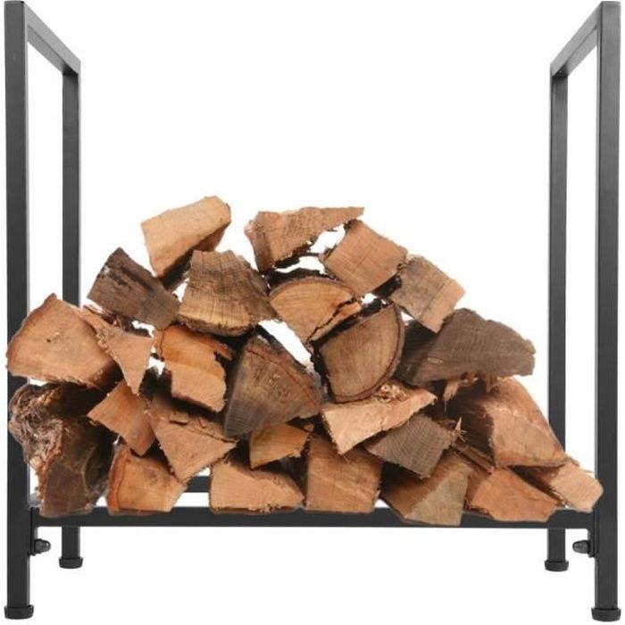 Bois de cheminée étagère métal bois de cheminée Support 100 cm feu en bois étagère étagère bois de chauffage 