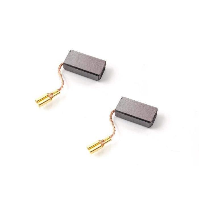 Jeu De 2 Balais De Charbon Pour Moteur électrique B&D - 6.4 X 7.9 X 12.5 Mm - Pièce Générique Neuve