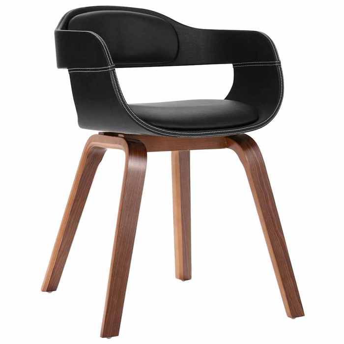 vidaXL Chaise Salle à Manger Pieds Bois Cintré Cuir Artificiel Chaise à Manger 241684
