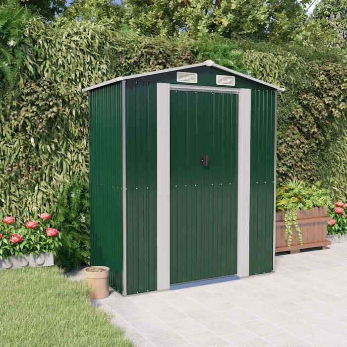 Vidaxl Abri de jardin Vert 192x108x223 cm Acier galvanisé 319267