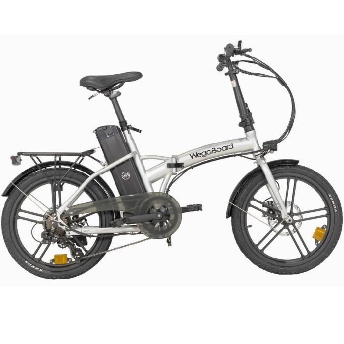 Velo Electrique Pliable WEGOBOARD Urban Pro 20 Gris 7 vitesses Batterie 36V 10 4 Ah Autonomie 60 km