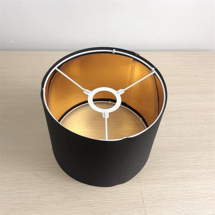 Duolla - Abat-jour Pour Lampe De Table Et Lampadaire E27 D. 15 Cm Blanc/marron