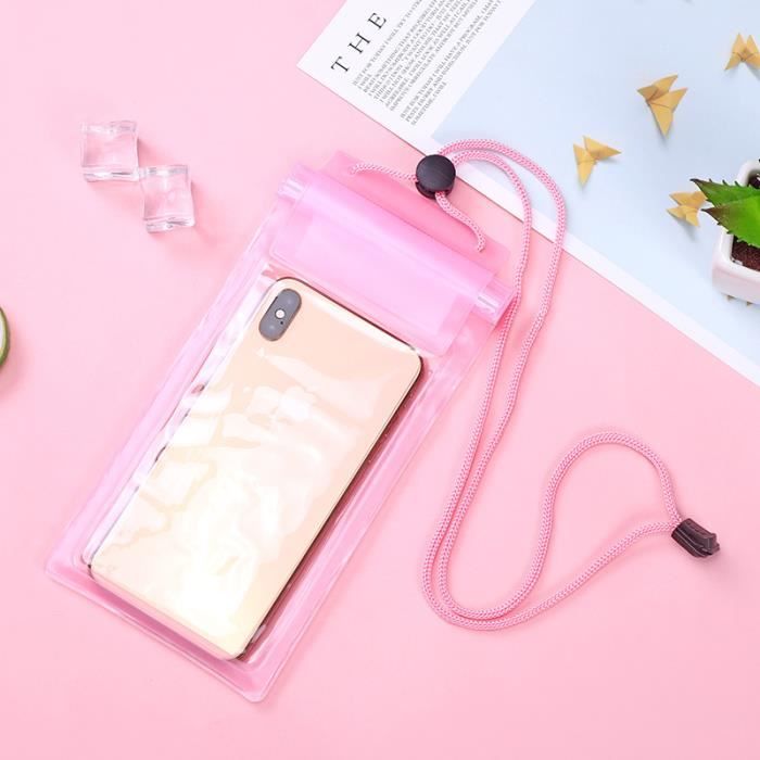 Pochette Étanche Pour Smartphone Yuki - IPX8 30 Mètres - Rose - Compatible Tous Téléphones Jusqu'à 6,9 Pouces - 4