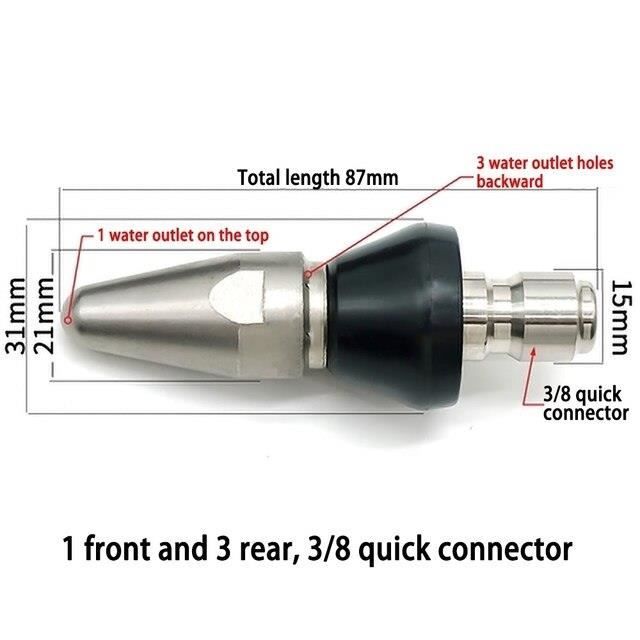 Buse De Jetteur Fixe à Haute Pression, En Acier Inoxydable