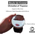 ESOAS Boule de Cristal Voyance Divinatoire (8cm) avec Support eois, Idéale Cristallomancie, Divination et Voyance [Garantie à Vi7-1