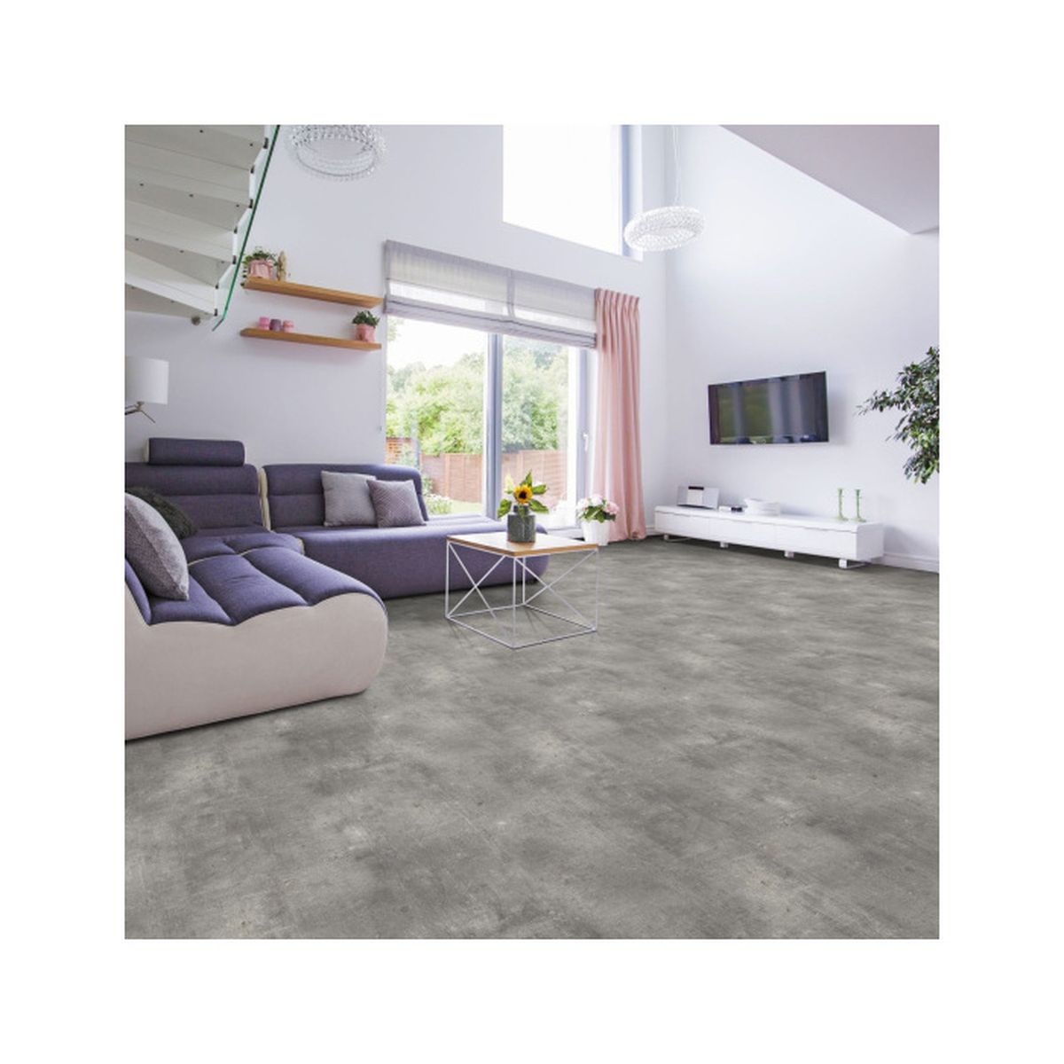Sol Vinyle Imitation parquet Gris Clair - Rouleau de 3.00m x 2m