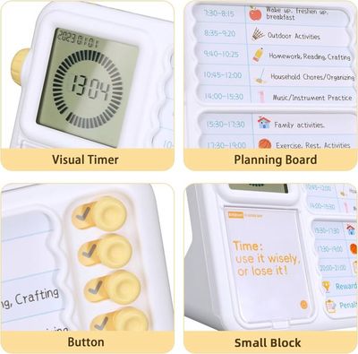 Minuteur Visuel Pour Enfants Avec Tableau De Planification - Outil TDAH/autisme, Méthode Pomodoro, Gestion Des Tâches Et Du Temps