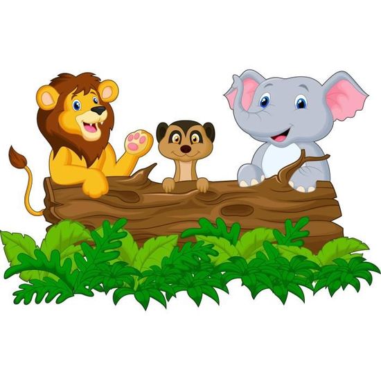 Stickers Enfant Animaux Jungle Savane Largeur 90 Cm Cdiscount Maison Stickers Enfant Animaux Jungle Savane Largeur 90 Cm Cdiscount Maison