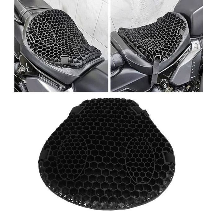 Coussin De Siège Moto Rembourrage En Gel Pour Siège Arrière Passager Pour Conduite - Coussin De Siège Passager En Gel Pour Motos, Convection D'air Et Technologie De Refroidissement