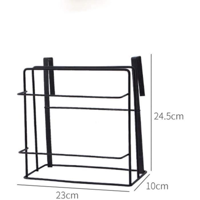 Support Rangement Planches à Découper Et Couvercles - 4 Compartiments, En Métal Noir, Économiseur D'Espace