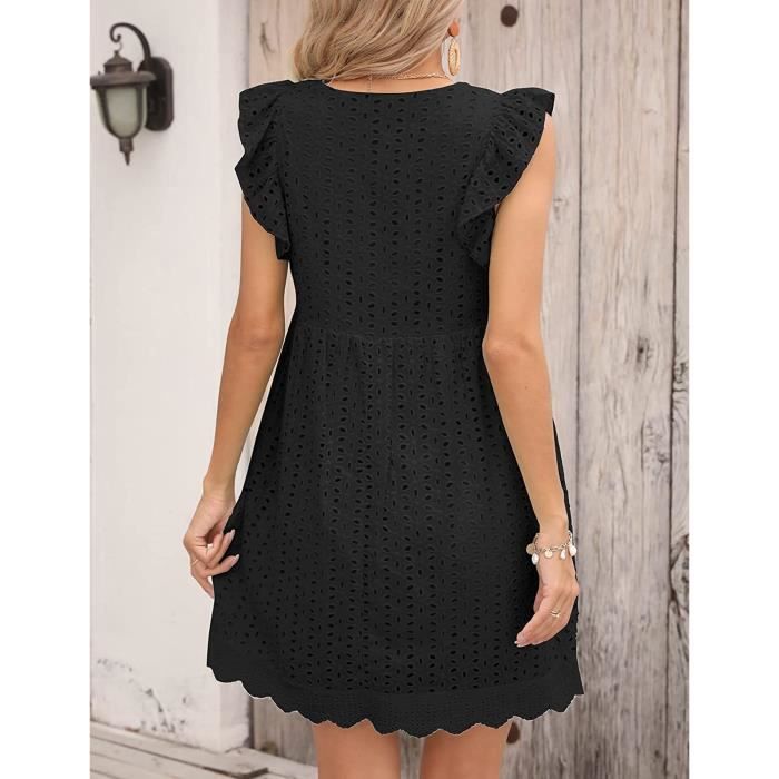 CUPSHE Robe Longue Pour Femme Avec Col En V Et Manches Longues